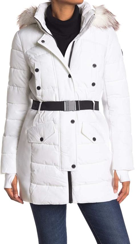 michael kors white winter coat